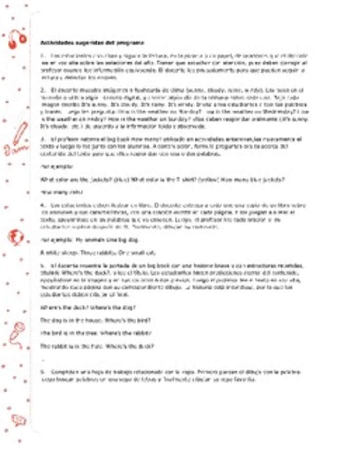 Actividades sugeridas Unidad 3 Actividades sugeridas Unidad 3