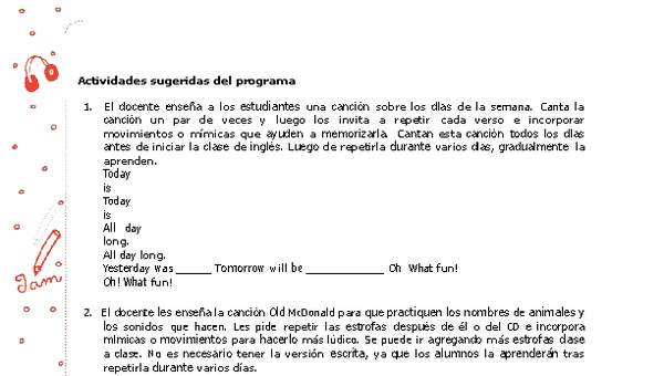 Actividades sugeridas Unidad 3 Actividades sugeridas Unidad 3