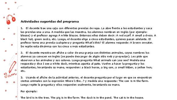 Actividades sugeridas Unidad 3 Actividades sugeridas Unidad 3