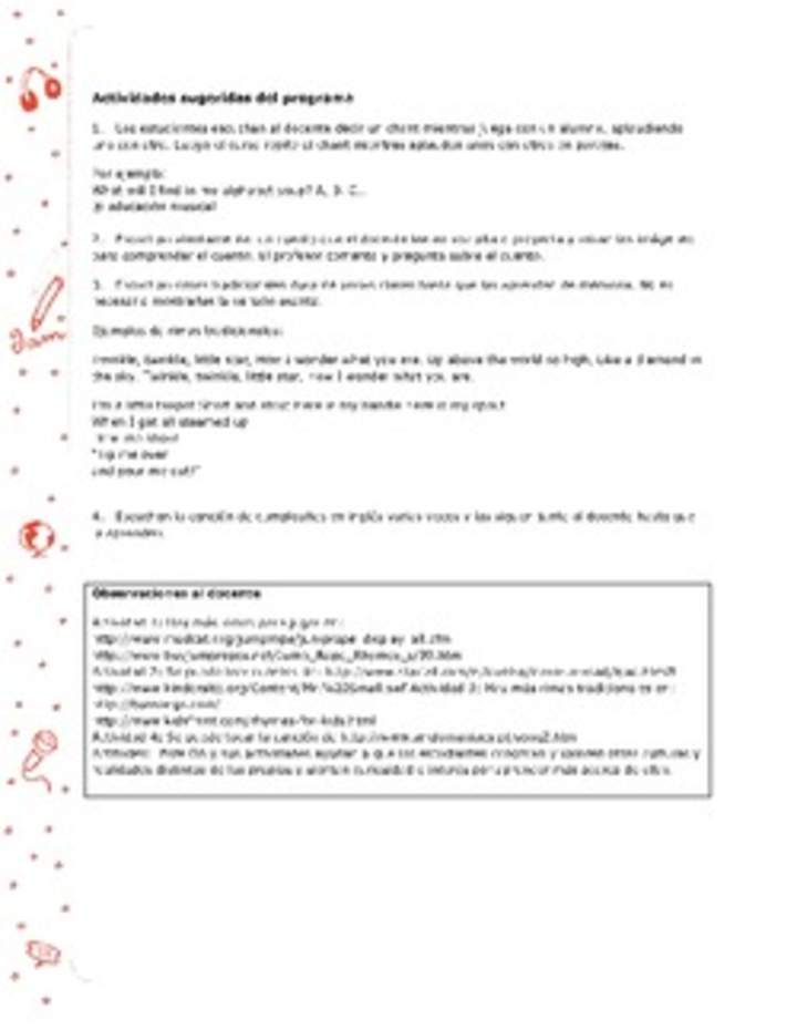 Actividades sugeridas Unidad 4 Actividades sugeridas Unidad 4