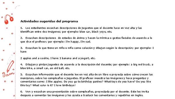 Actividades sugeridas Unidad 4 Actividades sugeridas Unidad 4