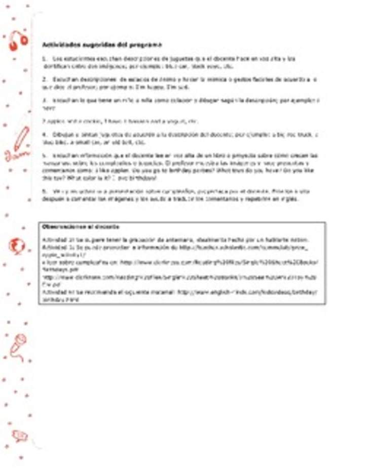 Actividades sugeridas Unidad 4 Actividades sugeridas Unidad 4