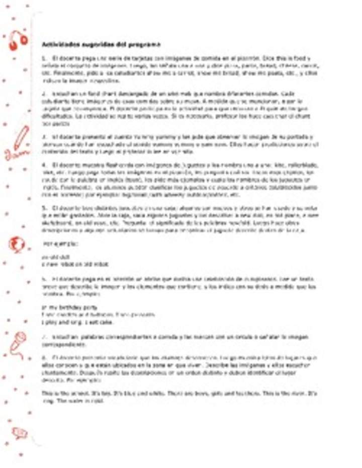 Actividades sugeridas Unidad 4 Actividades sugeridas Unidad 4