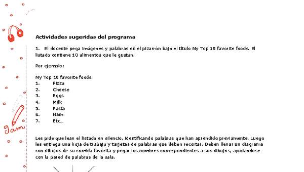 Actividades sugeridas Unidad 4 Actividades sugeridas Unidad 4