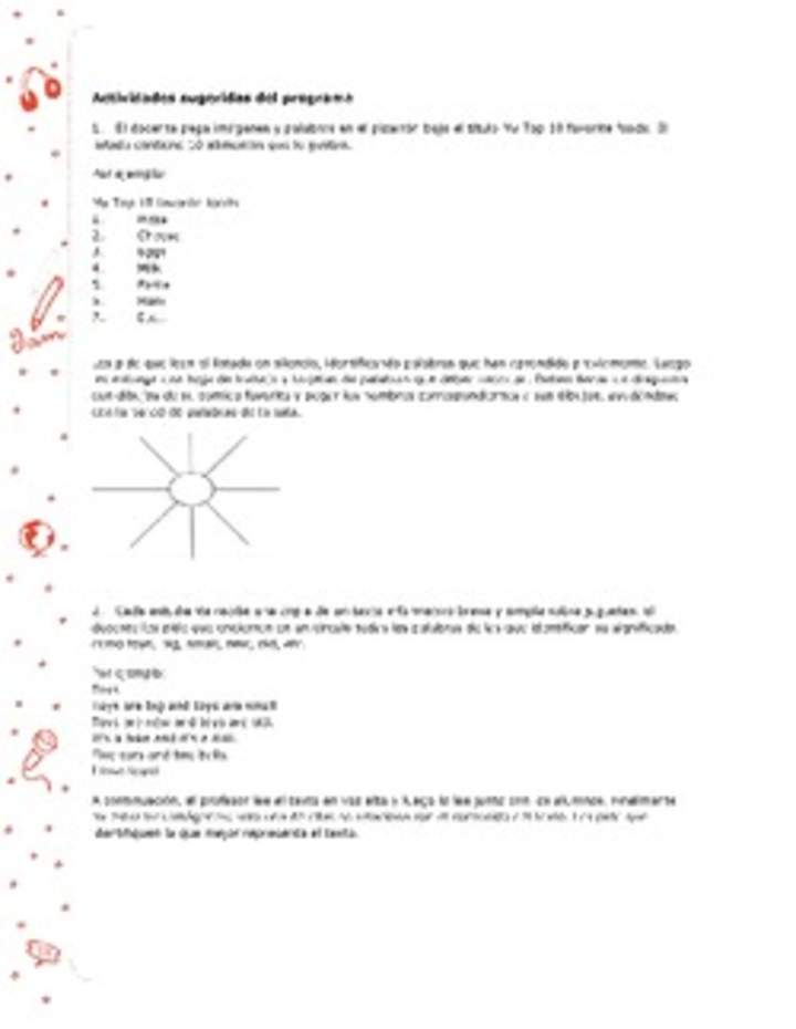 Actividades sugeridas Unidad 4 Actividades sugeridas Unidad 4