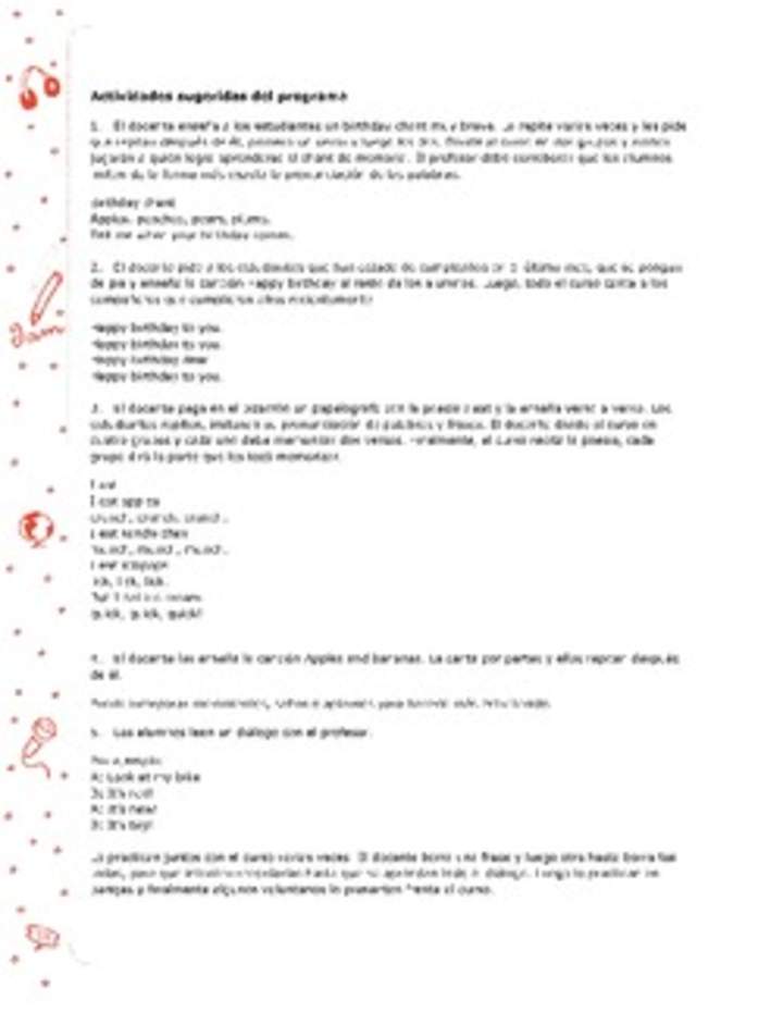 Actividades sugeridas Unidad 4 Actividades sugeridas Unidad 4