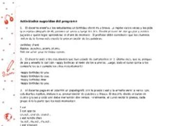 Actividades sugeridas Unidad 4 Actividades sugeridas Unidad 4