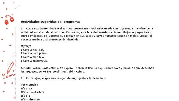 Actividades sugeridas Unidad 4 Actividades sugeridas Unidad 4