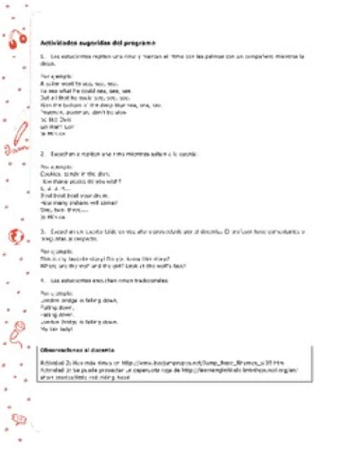 Actividades sugeridas Unidad 3 Actividades sugeridas Unidad 3