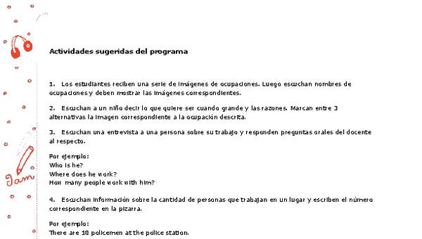 Actividades sugeridas Unidad 3 Actividades sugeridas Unidad 3