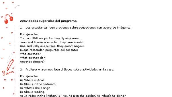 Actividades sugeridas Unidad 3 Actividades sugeridas Unidad 3