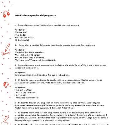 Actividades sugeridas Unidad 3