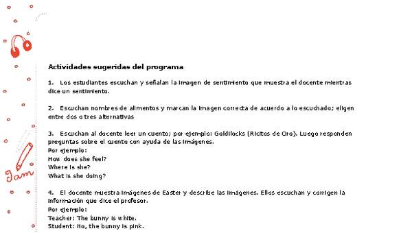 Actividades sugeridas Unidad 4 Actividades sugeridas Unidad 4