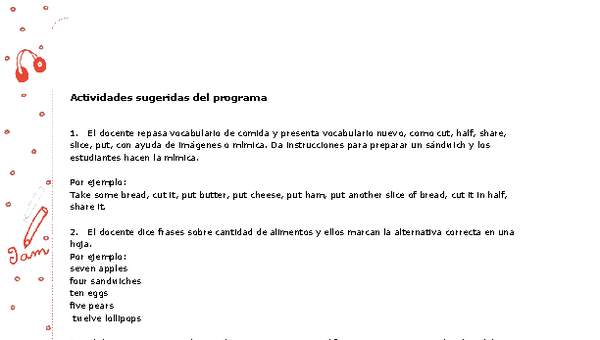 Actividades sugeridas Unidad 4 Actividades sugeridas Unidad 4