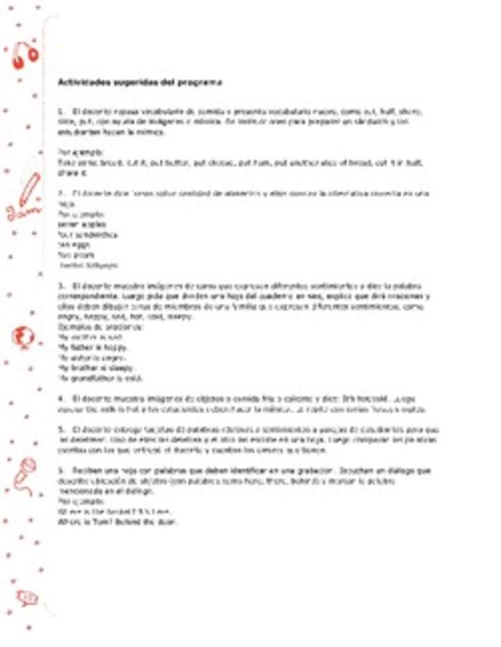 Actividades sugeridas Unidad 4 Actividades sugeridas Unidad 4