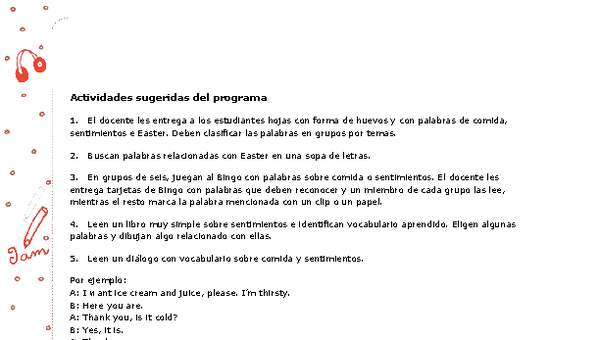 Actividades sugeridas Unidad 4 Actividades sugeridas Unidad 4