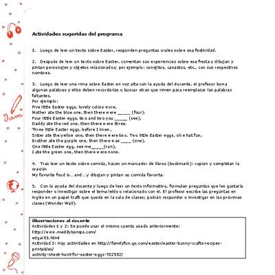 Actividades sugeridas Unidad 4 Actividades sugeridas Unidad 4