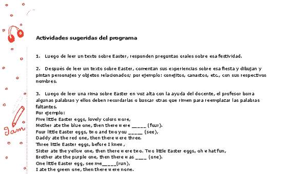 Actividades sugeridas Unidad 4 Actividades sugeridas Unidad 4