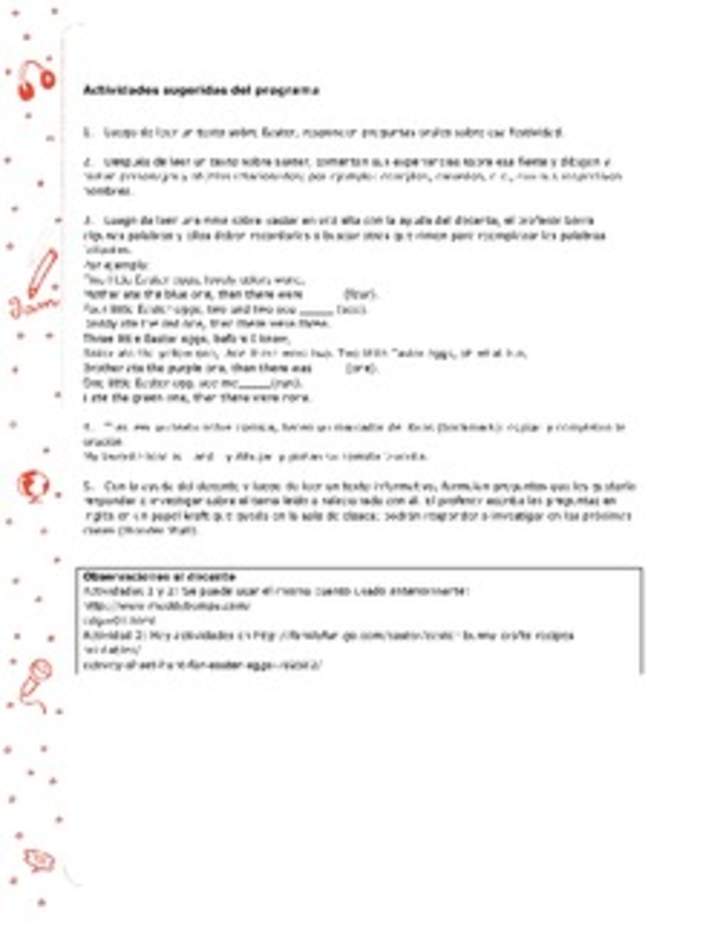 Actividades sugeridas Unidad 4 Actividades sugeridas Unidad 4