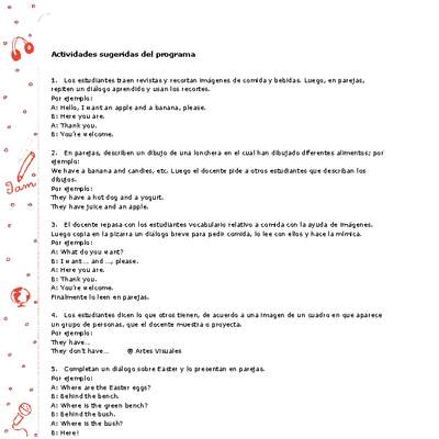 Actividades sugeridas Unidad 4 Actividades sugeridas Unidad 4