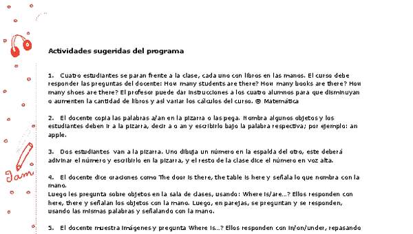 Actividades sugeridas Unidad 4 Actividades sugeridas Unidad 4