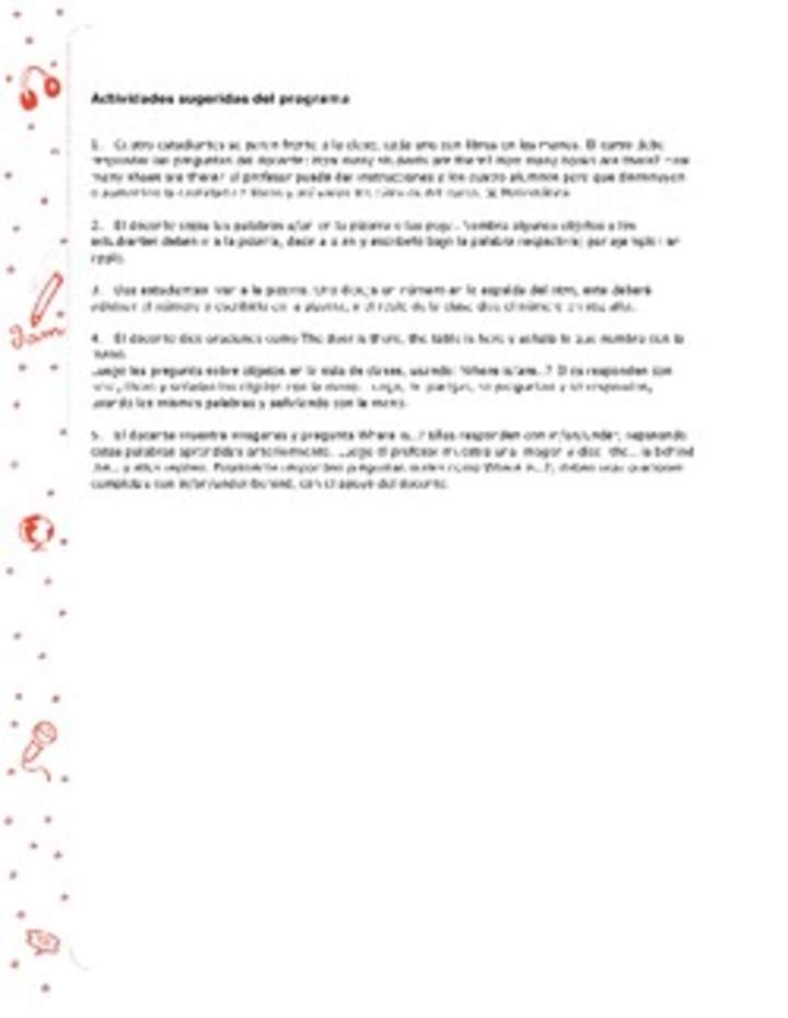 Actividades sugeridas Unidad 4 Actividades sugeridas Unidad 4