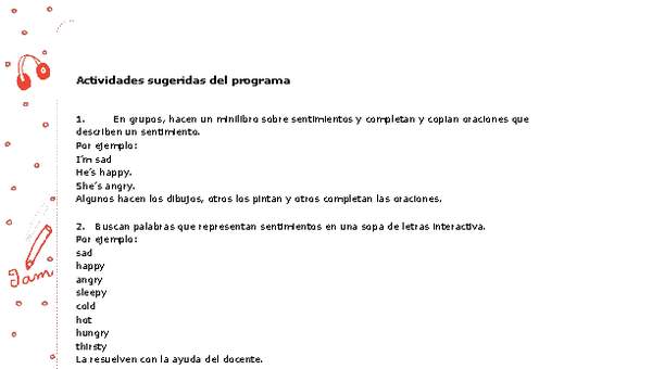 Actividades sugeridas Unidad 4 Actividades sugeridas Unidad 4