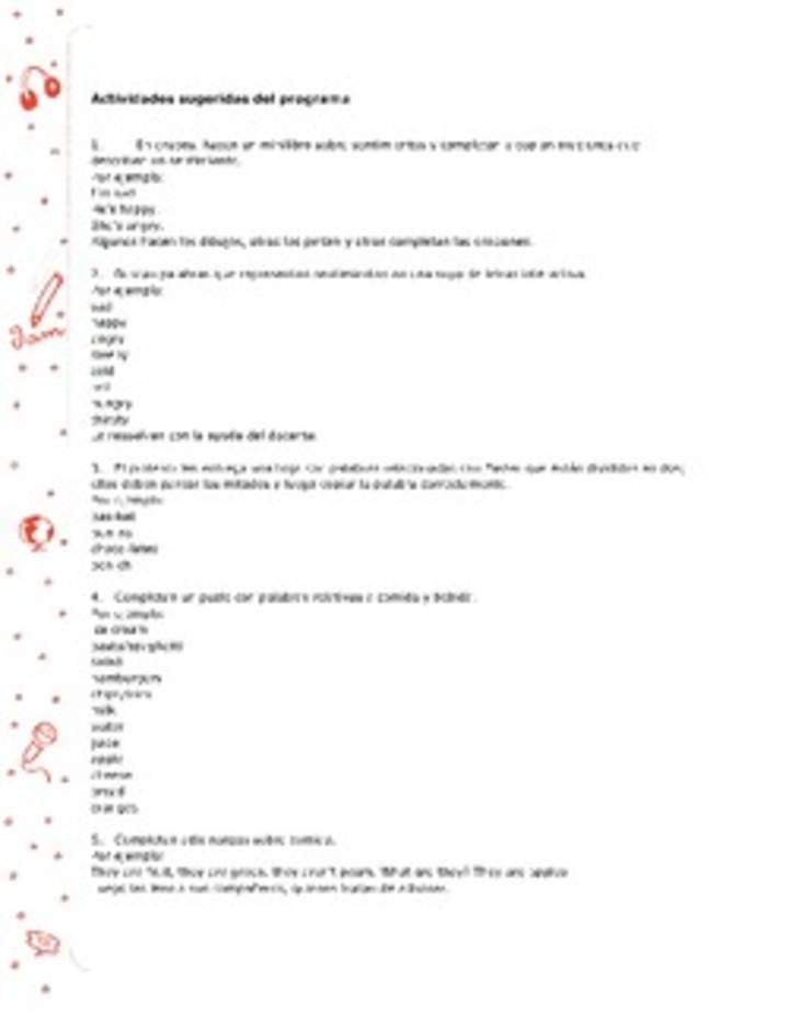 Actividades sugeridas Unidad 4 Actividades sugeridas Unidad 4