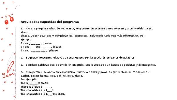 Actividades sugeridas Unidad 4 Actividades sugeridas Unidad 4