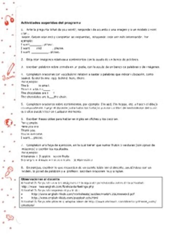 Actividades sugeridas Unidad 4 Actividades sugeridas Unidad 4