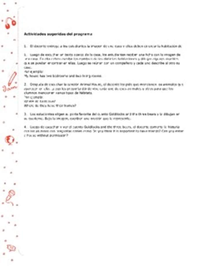 Actividades sugeridas Unidad 3 Actividades sugeridas Unidad 3