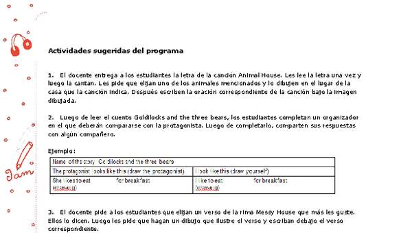 Actividades sugeridas Unidad 3 Actividades sugeridas Unidad 3
