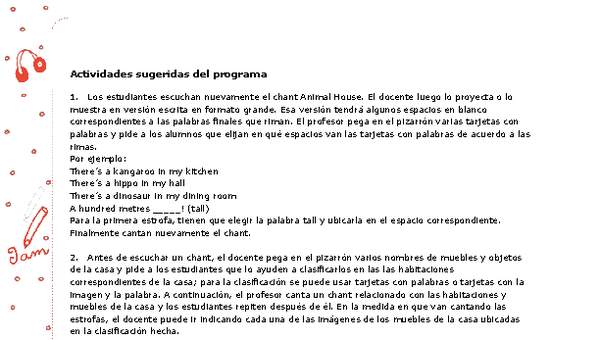 Actividades sugeridas Unidad 3 Actividades sugeridas Unidad 3