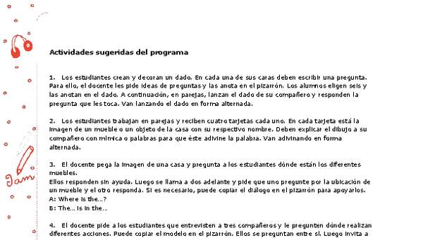 Actividades sugeridas Unidad 3 Actividades sugeridas Unidad 3