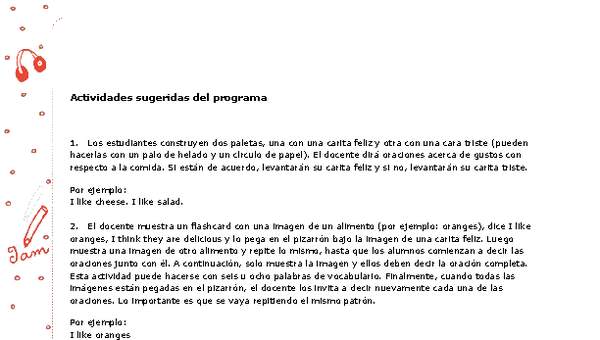 Actividades sugeridas Unidad 4 Actividades sugeridas Unidad 4