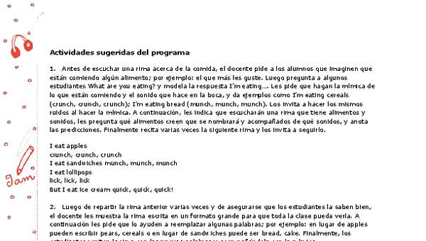 Actividades sugeridas Unidad 4 Actividades sugeridas Unidad 4