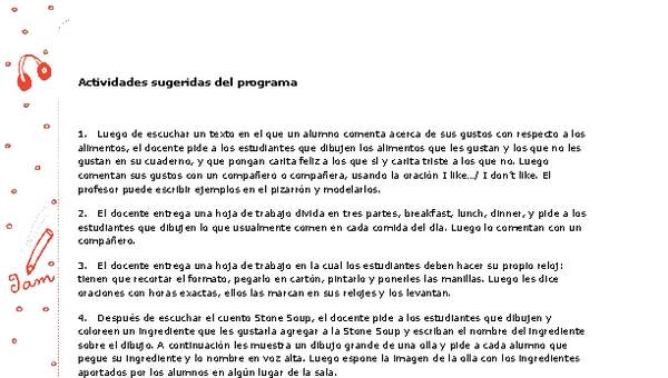 Actividades sugeridas Unidad 4 Actividades sugeridas Unidad 4