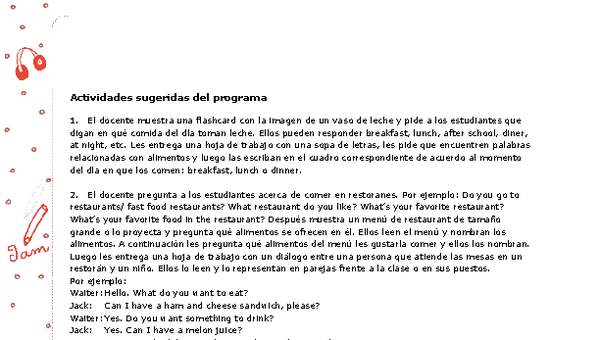 Actividades sugeridas Unidad 4 Actividades sugeridas Unidad 4