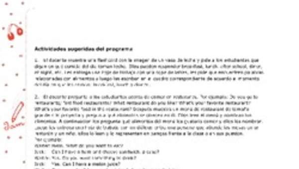 Actividades sugeridas Unidad 4