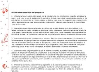 Actividades sugeridas Unidad 4 Actividades sugeridas Unidad 4