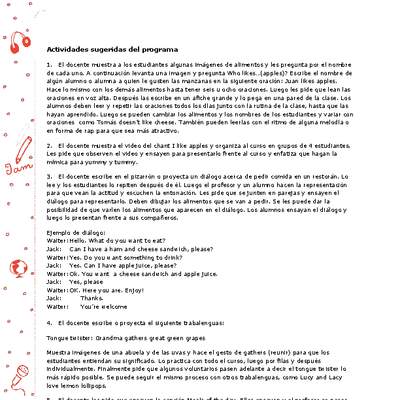 Actividades sugeridas Unidad 4 Actividades sugeridas Unidad 4