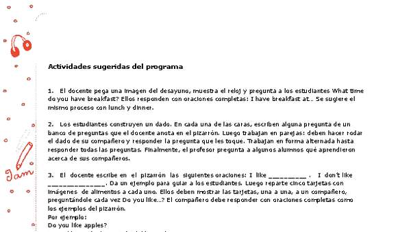 Actividades sugeridas Unidad 4 Actividades sugeridas Unidad 4