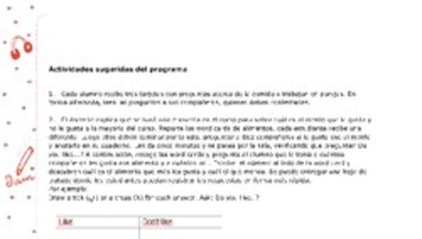 Actividades sugeridas Unidad 4