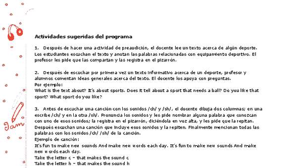 Actividades sugeridas Unidad 3 Actividades sugeridas Unidad 3
