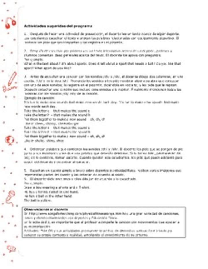 Actividades sugeridas Unidad 3 Actividades sugeridas Unidad 3