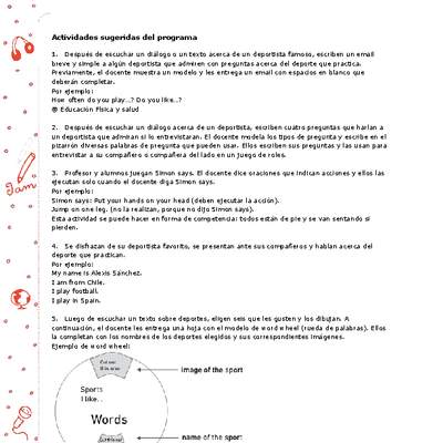 Actividades sugeridas Unidad 3 Actividades sugeridas Unidad 3