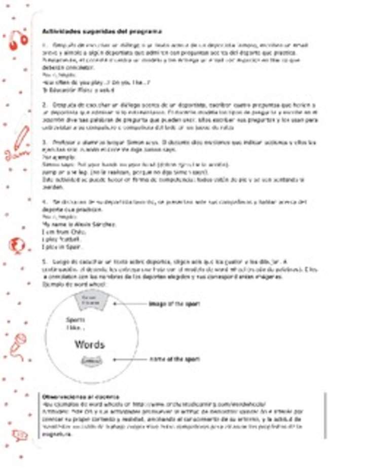 Actividades sugeridas Unidad 3 Actividades sugeridas Unidad 3