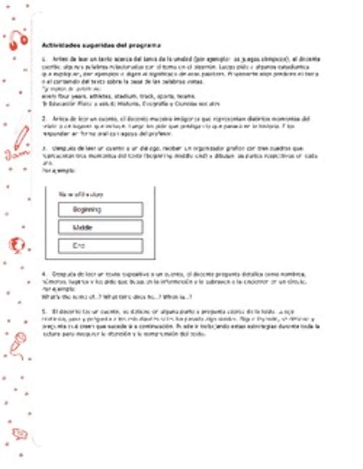 Actividades sugeridas Unidad 3 Actividades sugeridas Unidad 3