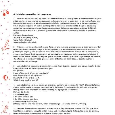 Actividades sugeridas Unidad 3 Actividades sugeridas Unidad 3