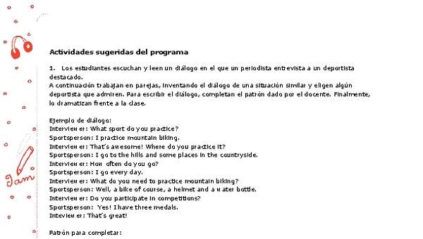 Actividades sugeridas Unidad 3 Actividades sugeridas Unidad 3